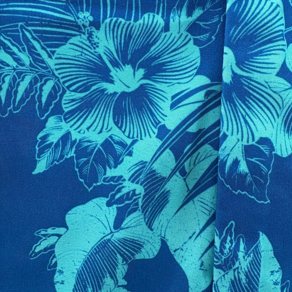 Tommy Bahama Shorts Mens 34 Blue Floral Tropical Hibiscus Hybrid Swim Golf Beach - Picture 3 of 12